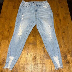 Wax Jean women's skinny jeans distressed size 18